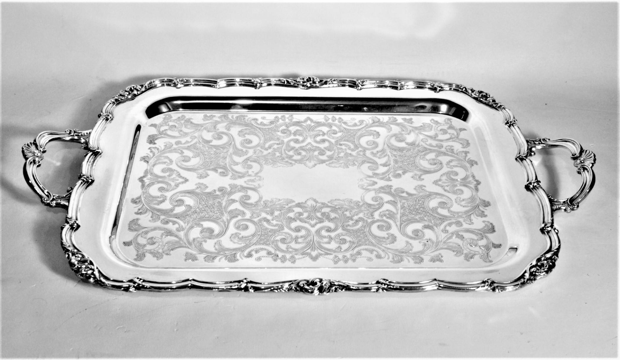 silver serving trays with handles