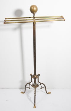 Antique Stylish Brass Towel Rack Valet Stand