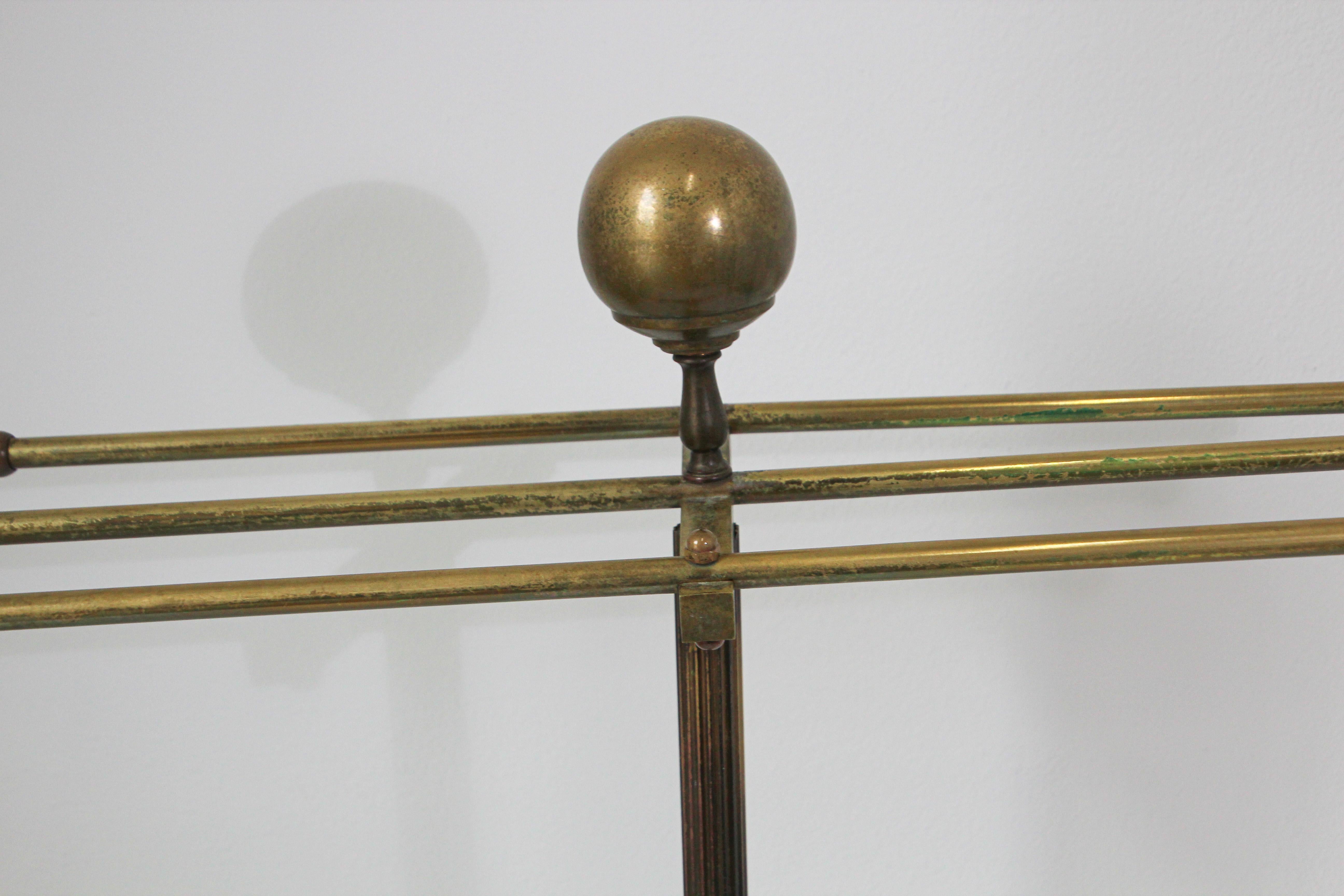 Hand-Crafted Antique Stylish Brass Towel Rack Valet Stand