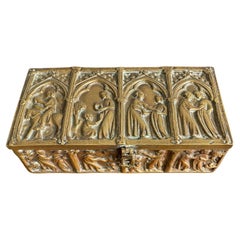 Retro & Stylish Gothic Revival Thick Bronze Church Relic or Jewelry Box