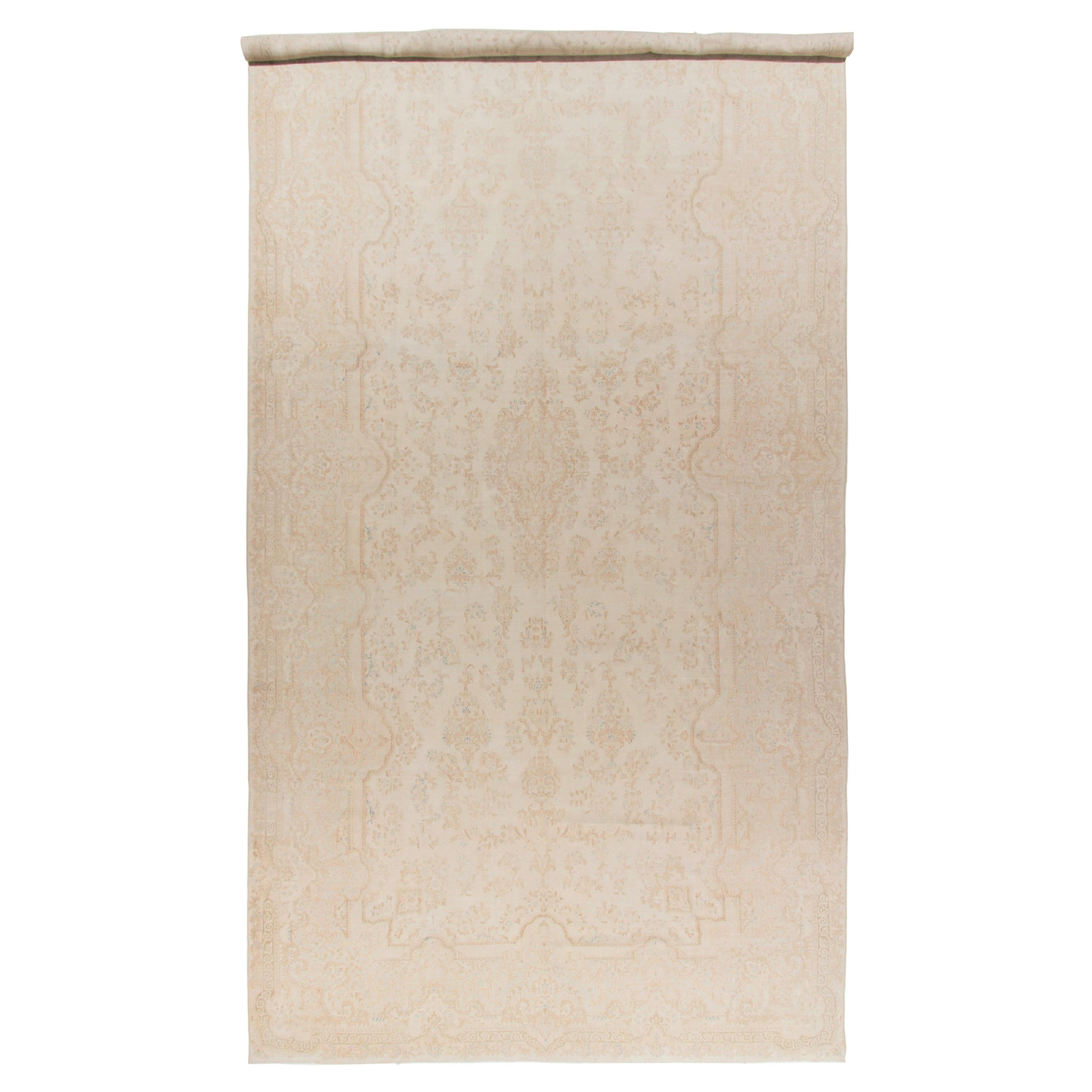 Antique Subdued Kirman Rug 10'10 X 22'9 For Sale