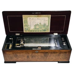 Antique Sublime Harmony Cylinder Music Box by George Baker. Geneva, c. 1885