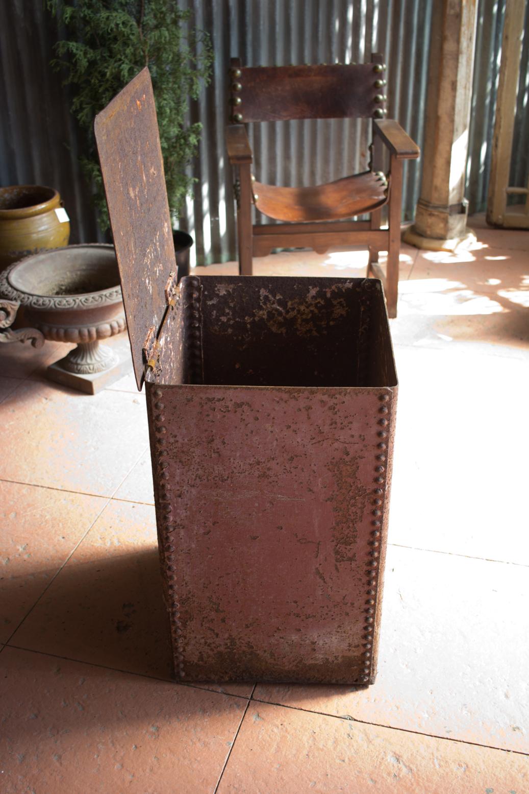 20th Century Antique Substantial French Metal Container