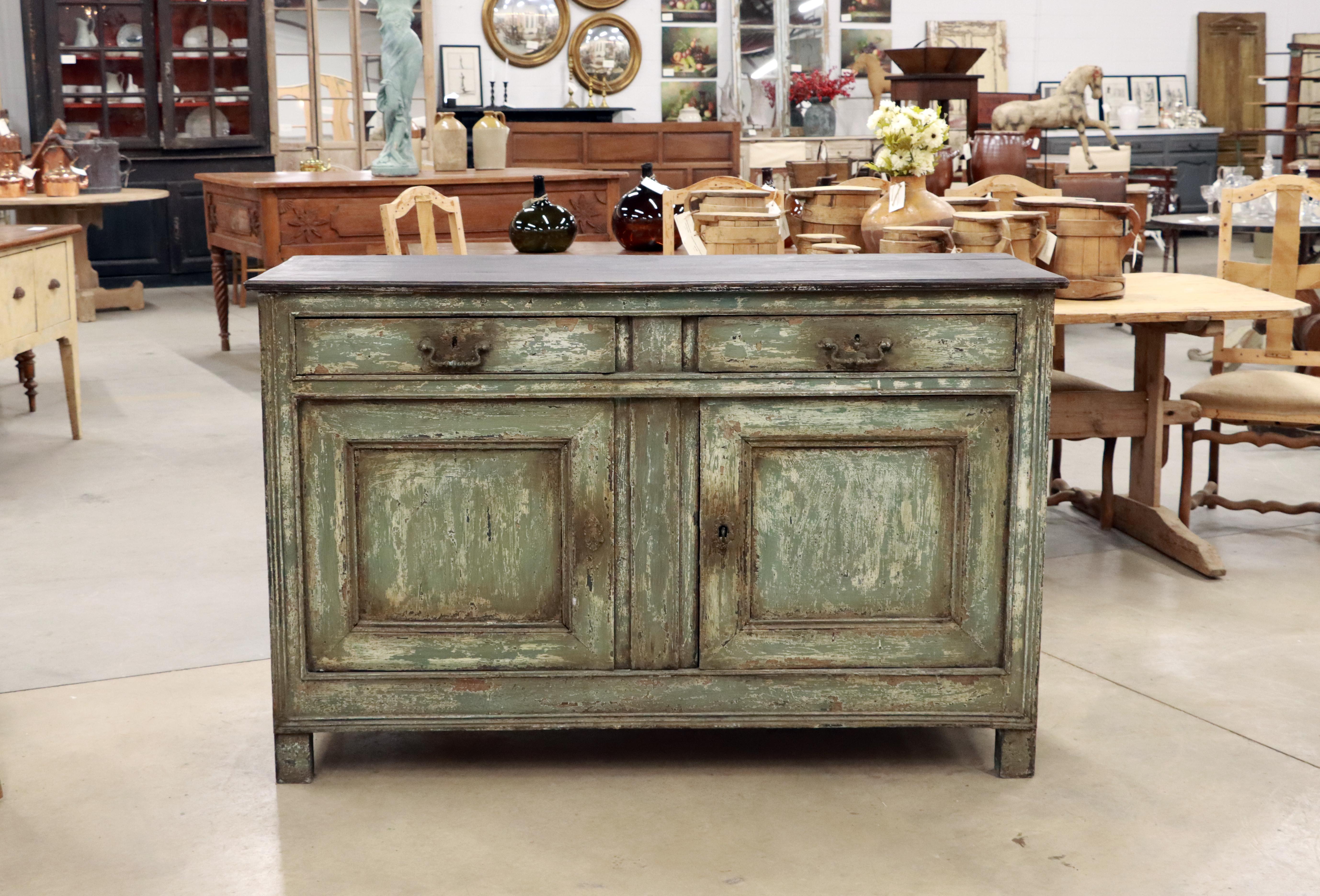 Louis Philippe Antique Substantial French Painted Buffet For Sale