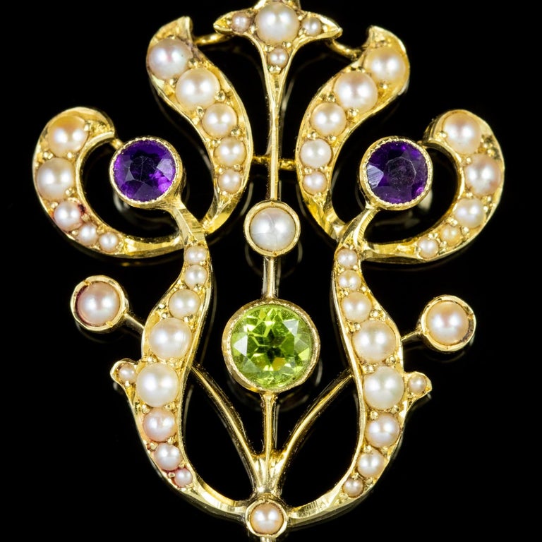 Antique Suffragette Edwardian 15 Carat Gold Pendant, circa 1910 For