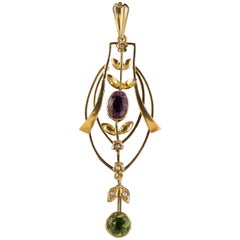 Antique Suffragette Victorian Pendant 9 Carat Gold, circa 1900