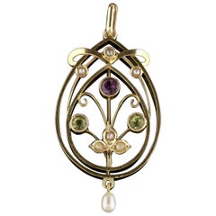 Antique Suffragette Victorian Pendant 9 Carat Gold, circa 1900