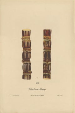 Antique Sugarcane Chromolithograph, Teboe Soerat Banteng, Java 1892