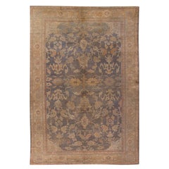 Antique Sultanabad Blue Rug Carpet, 11' x 16'3