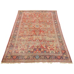 Antique Sultanabad Carpet Distressed