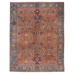 Tapis ancien de Sultanabad, palette moelleuse, vers 1910