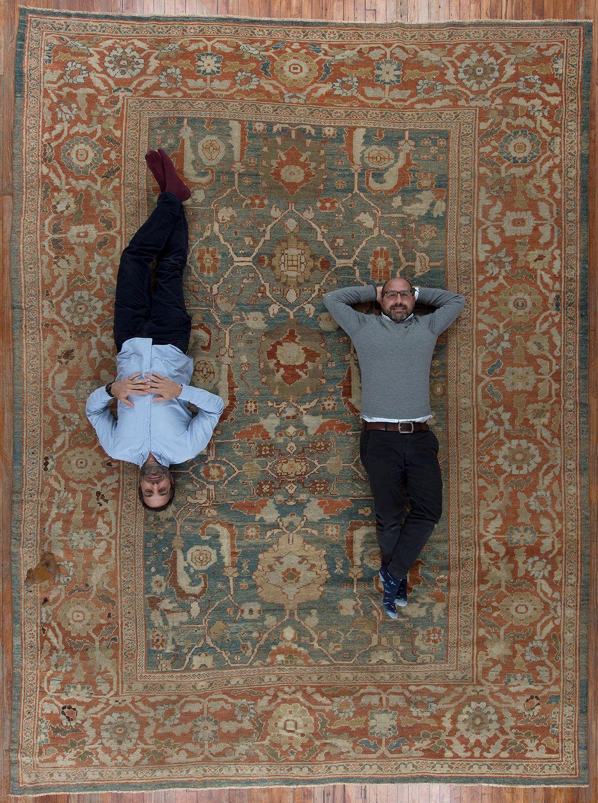 Antiker persischer Sultanabad Mahal-Teppich im Angebot 3