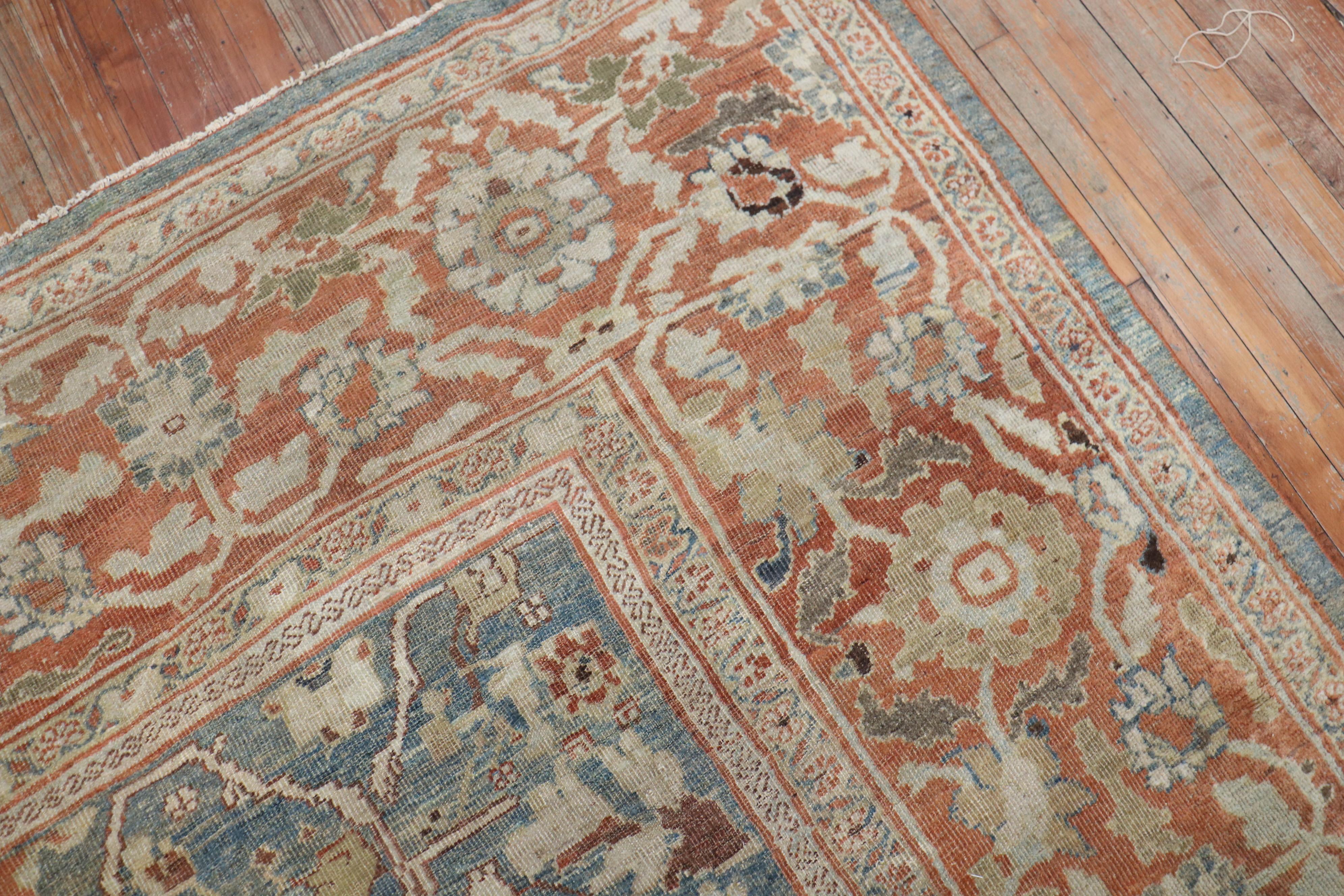 Agra Antique Sultanabad Mahal Persian Carpet For Sale