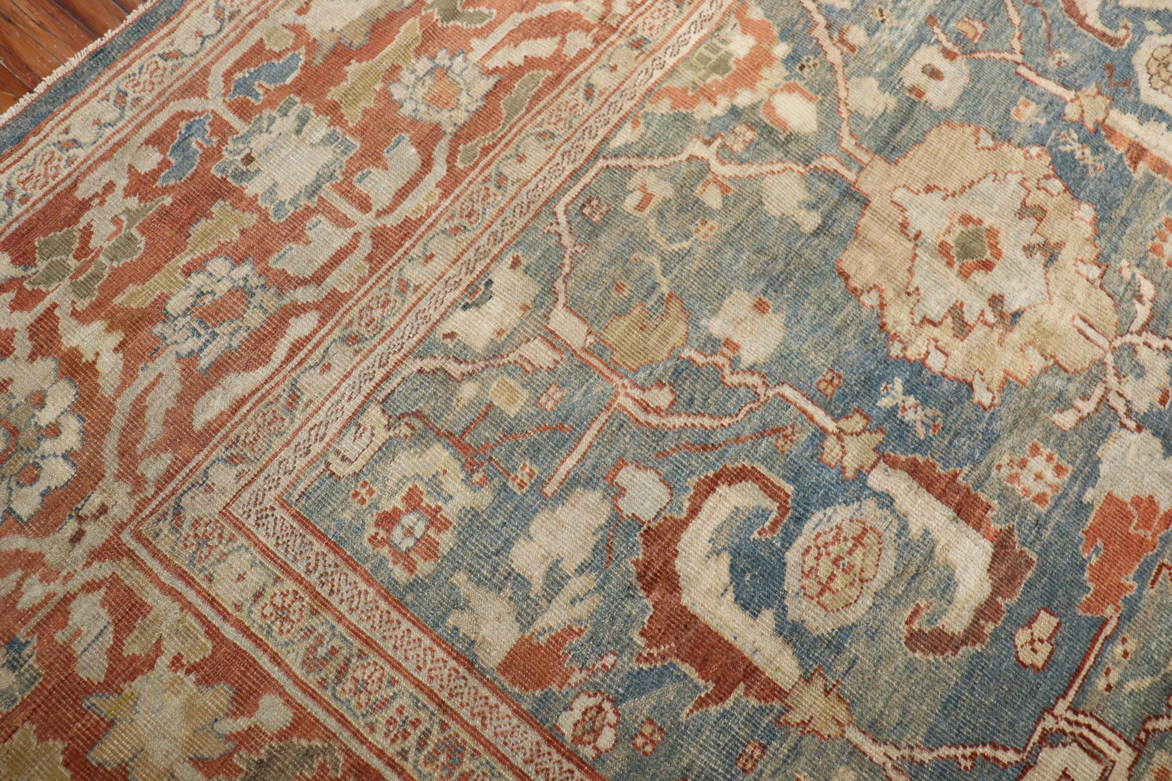 Wool Antique Sultanabad Mahal Persian Carpet For Sale