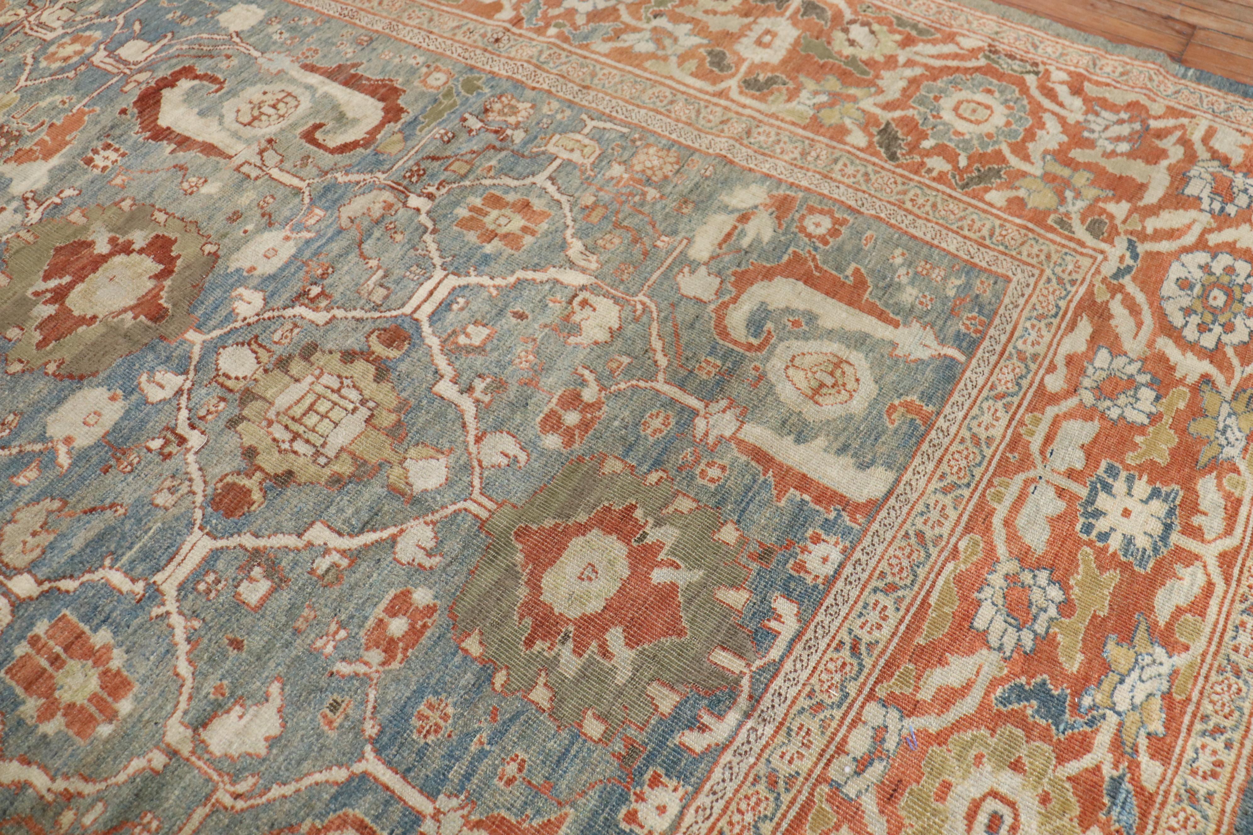 Antique Sultanabad Mahal Persian Carpet For Sale 2