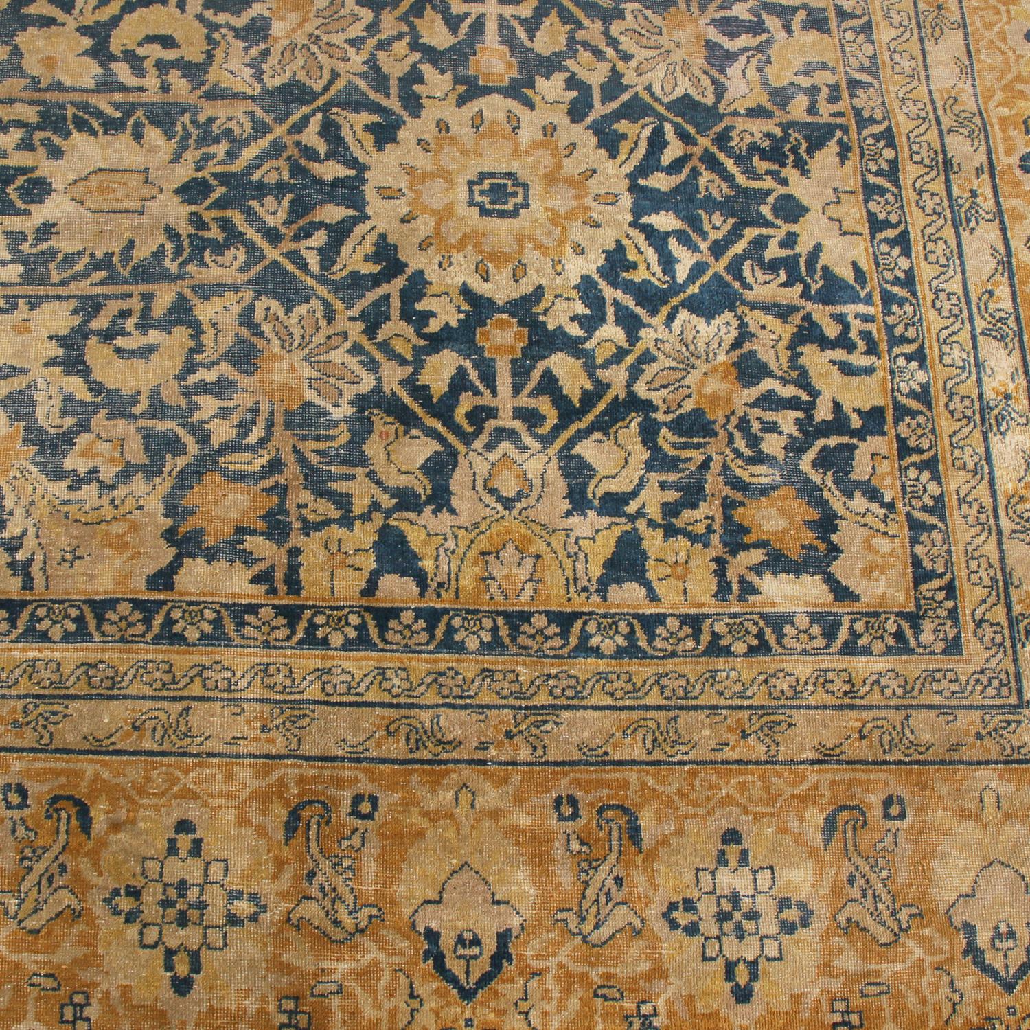 blue and gold persian rug