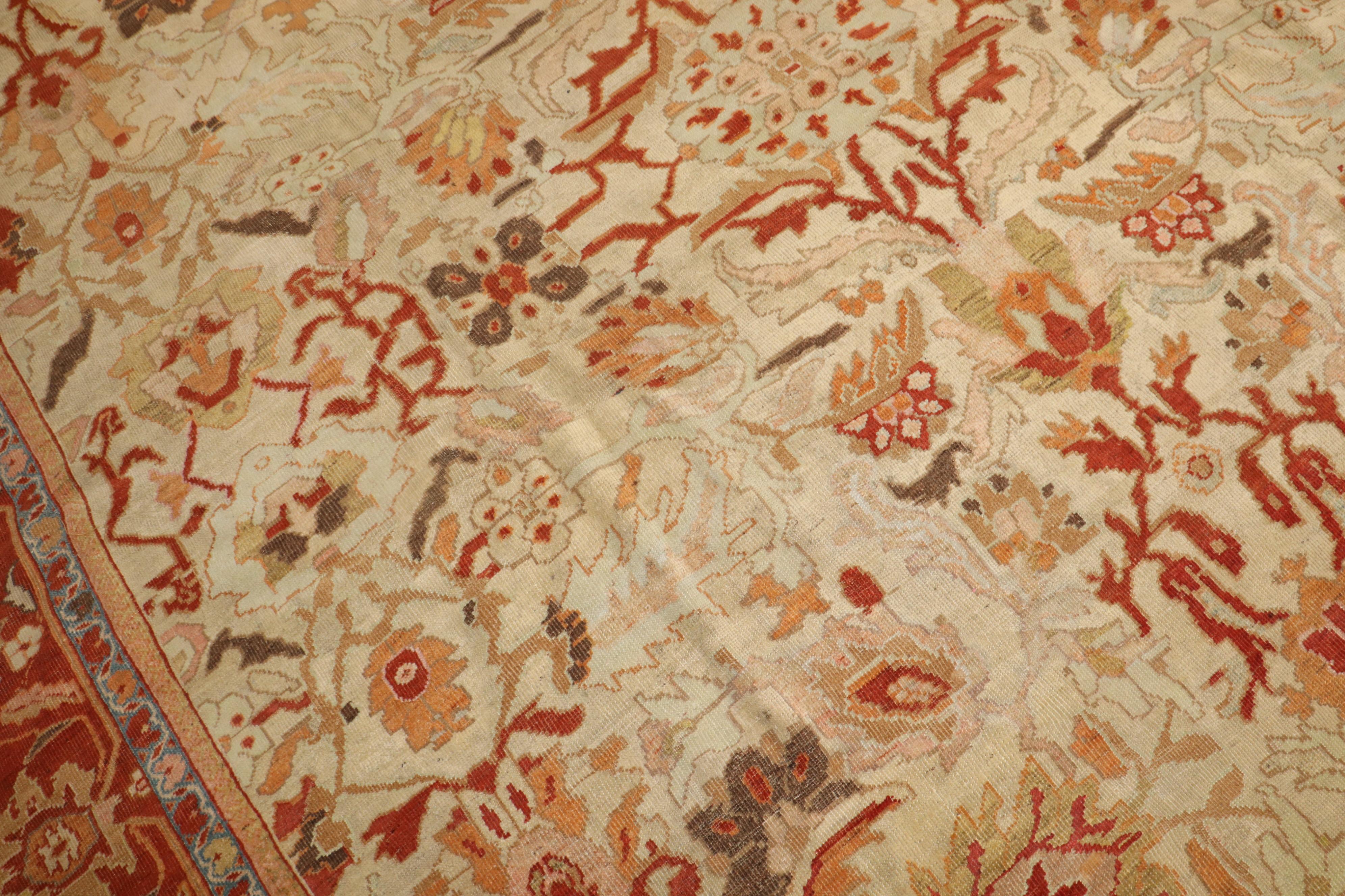 Antique Sultanabad Persian Carpet For Sale 4