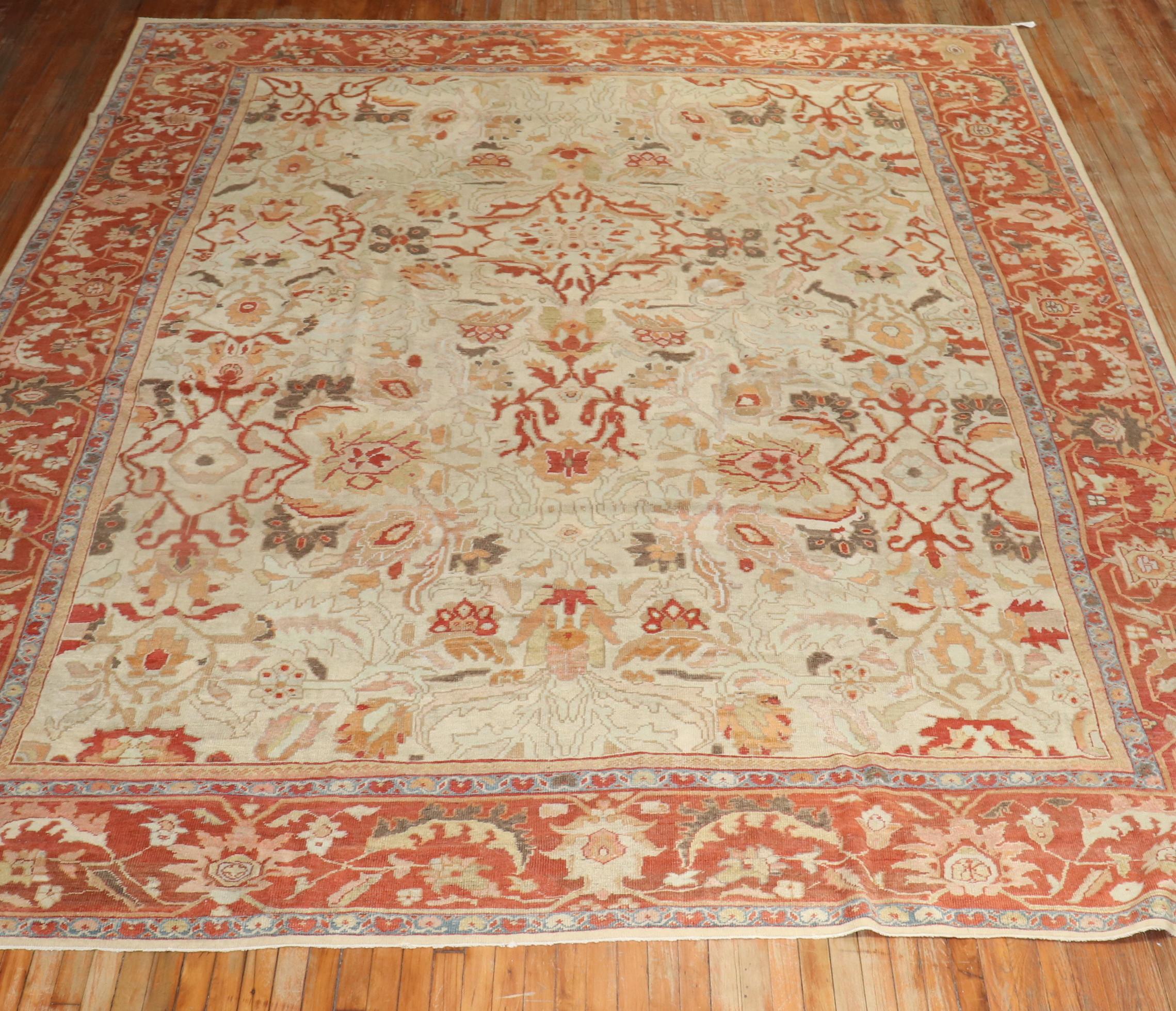 Antique Sultanabad Persian Carpet For Sale 8
