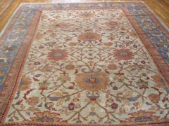 Ivory Color Large Scale Design Antique Persian Ziegler Mahal Sultanabad Rug