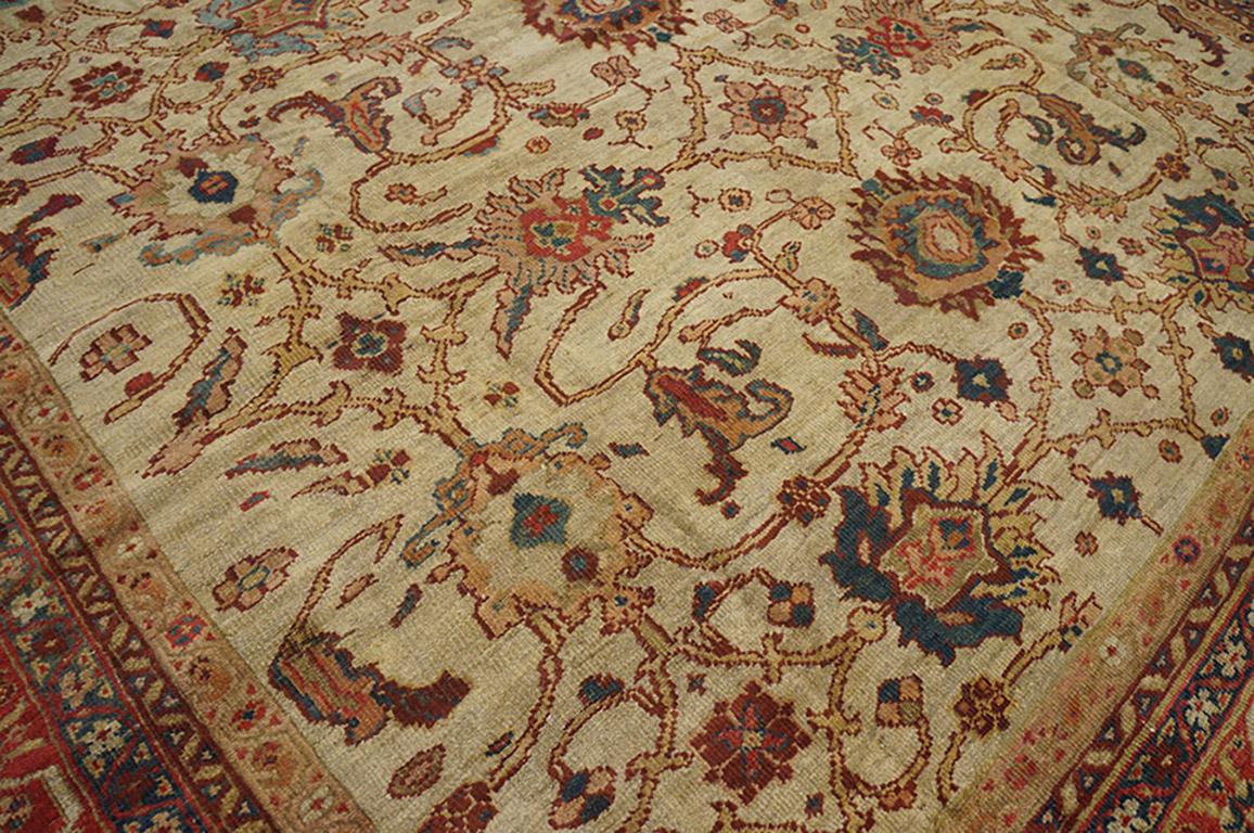 Persischer Ziegler Sultanabad-Teppich des 19. Jahrhunderts ( 10' x 13'3