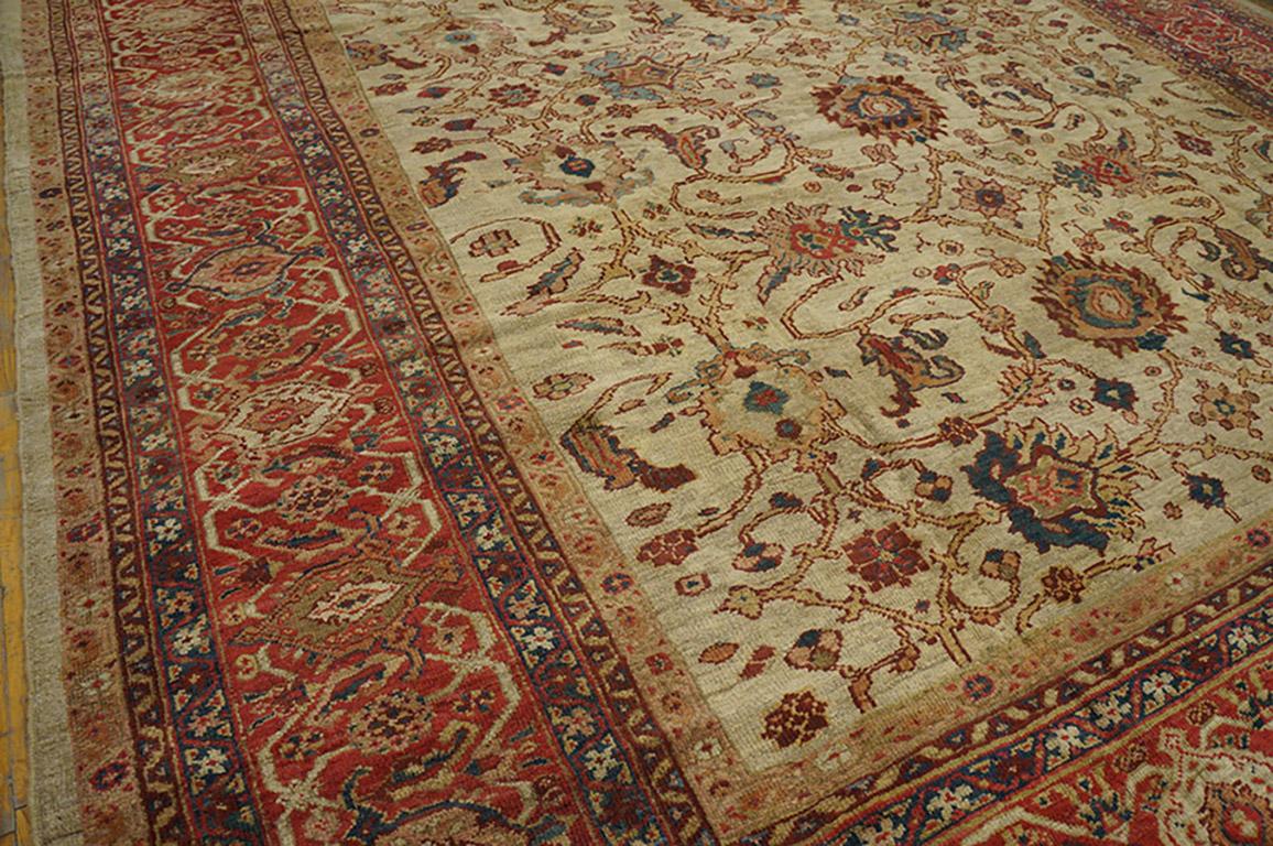 19th Century Persian Ziegler Sultanabad Carpet ( 10' x 13'3