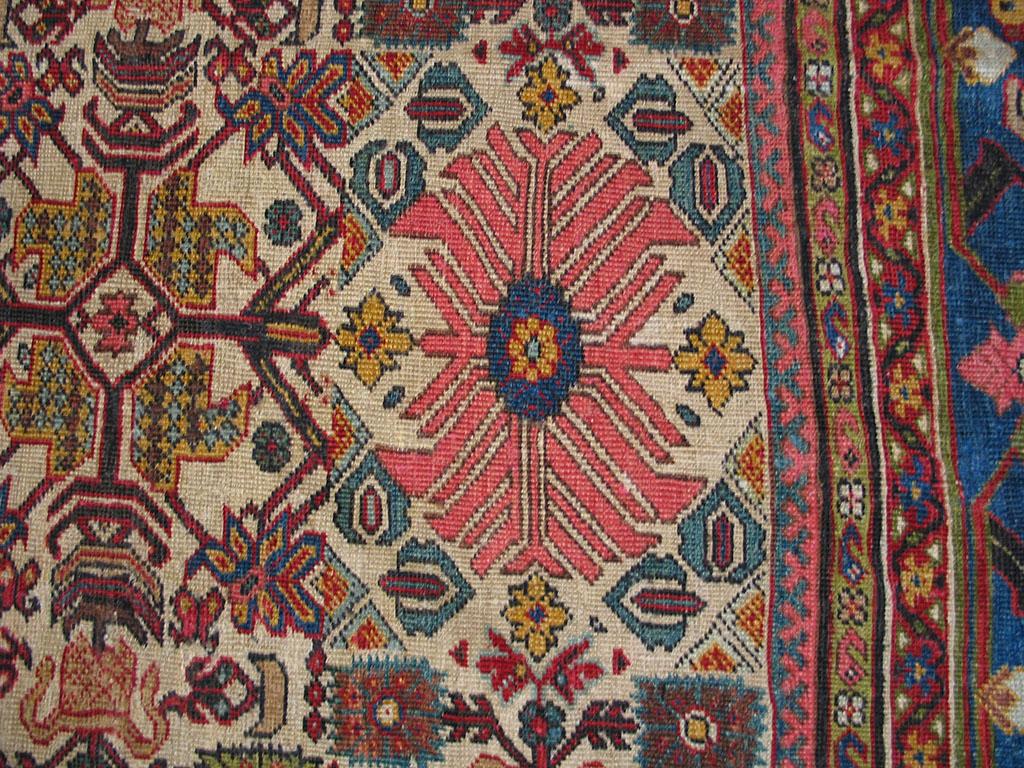 Hand-Knotted Early 20th Century Persian Sultanabad Carpet ( 10'10