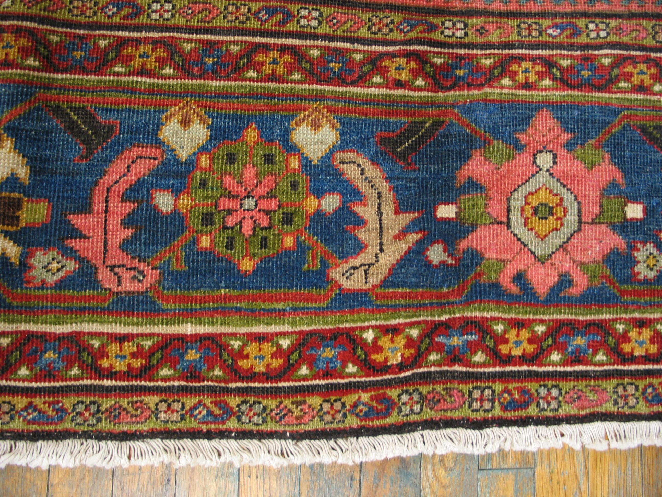 Wool Early 20th Century Persian Sultanabad Carpet ( 10'10