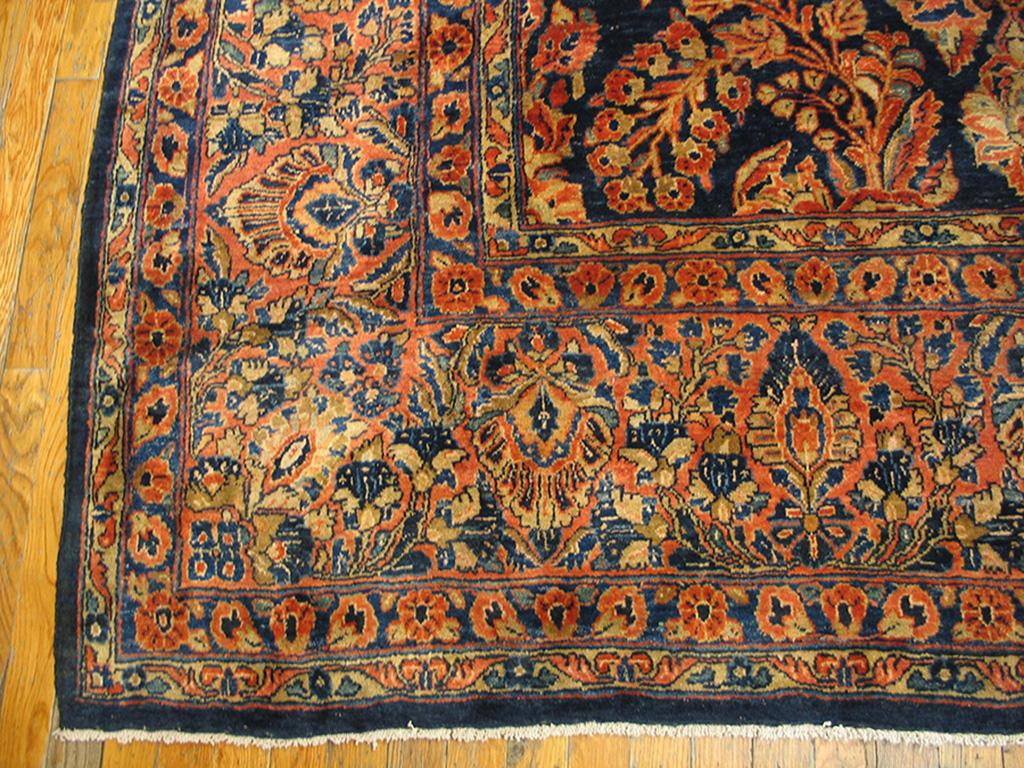Hand-Knotted Antique Persian Sarouk Rug 10' 2
