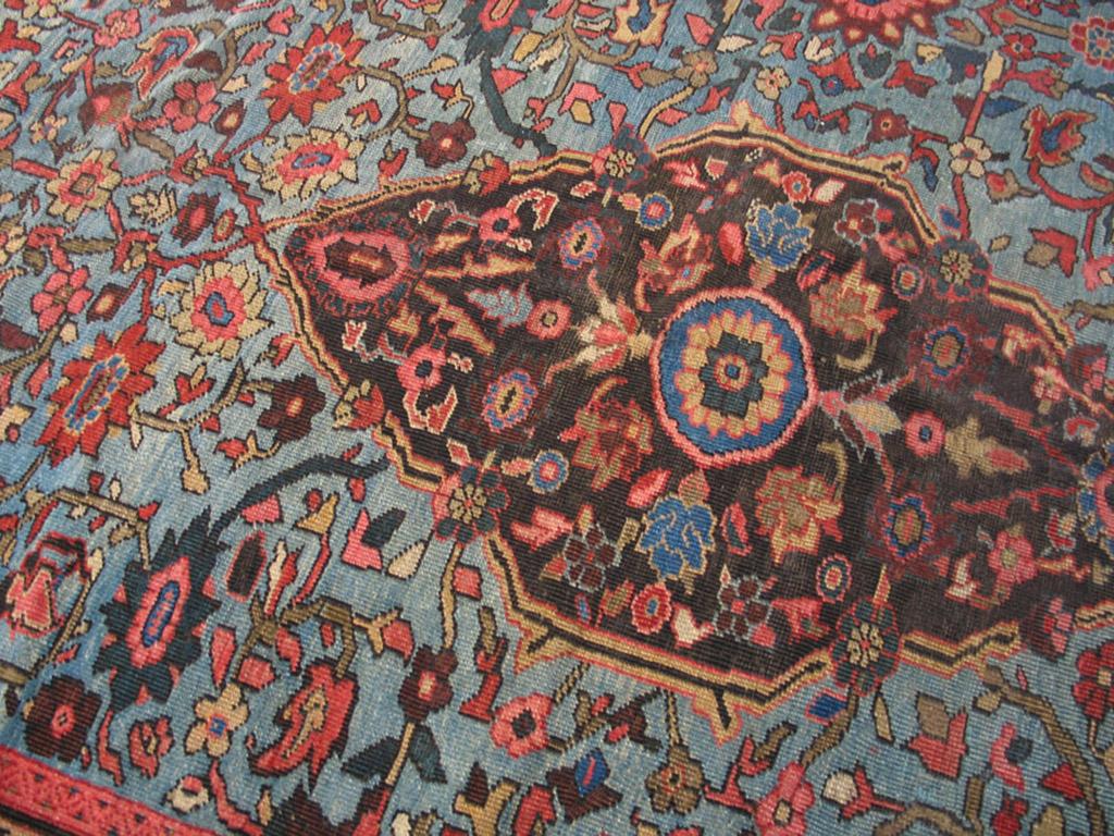 Hand-Knotted 19th Century Persian Sultanabad Carpet ( 10'8