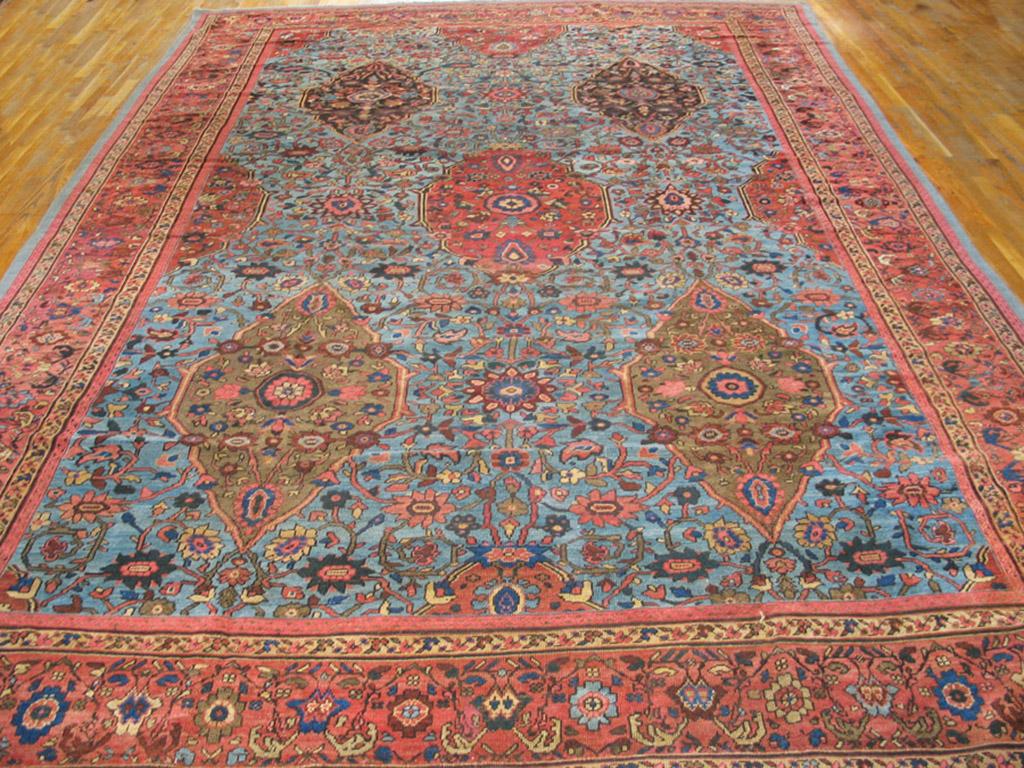 Tappeto persiano Sultanabad del XIX secolo ( 10'8