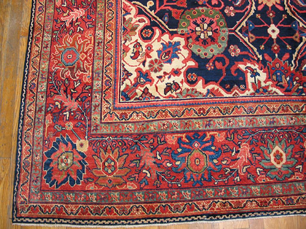Persischer Ziegler Sultanabad-Teppich des 19. Jahrhunderts ( 11'6