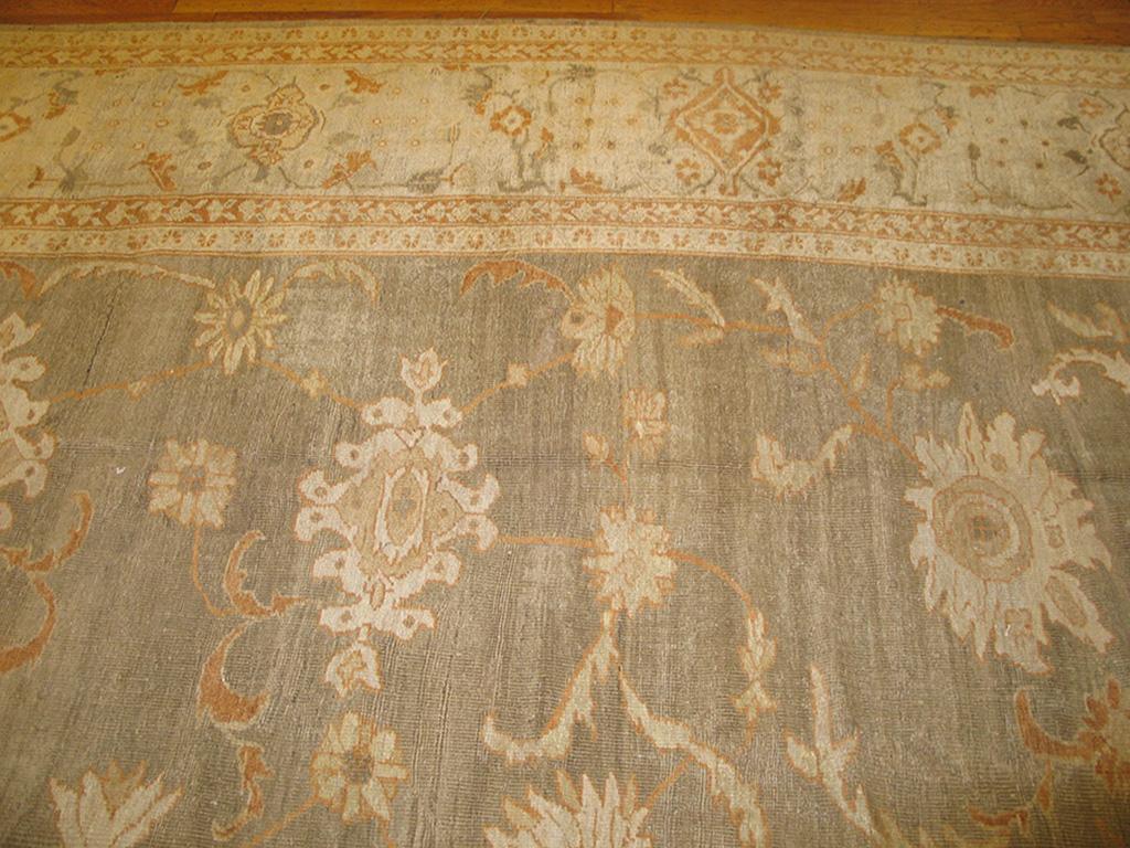 Wool  19th Century Persian Ziegler Sultanabad Carpet ( 11'6