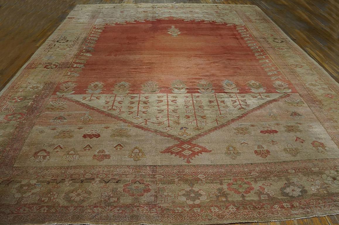 Hand-Knotted Antique Persian Ziegler Sultanabad Persian Carpet (12'8
