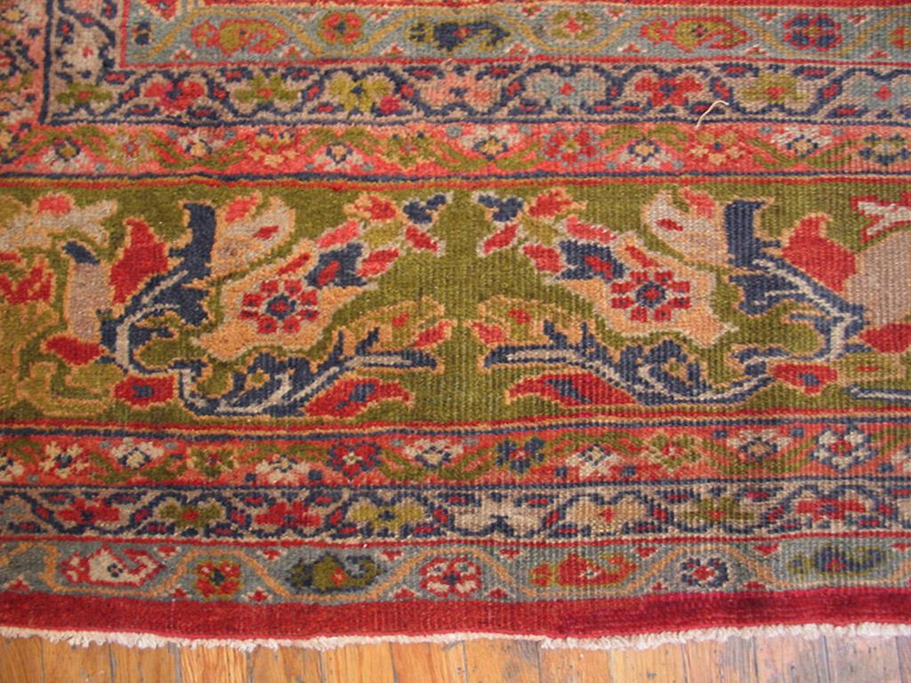 Hand-Knotted 19th Century Persian Sultanabad Carpet ( 14'10