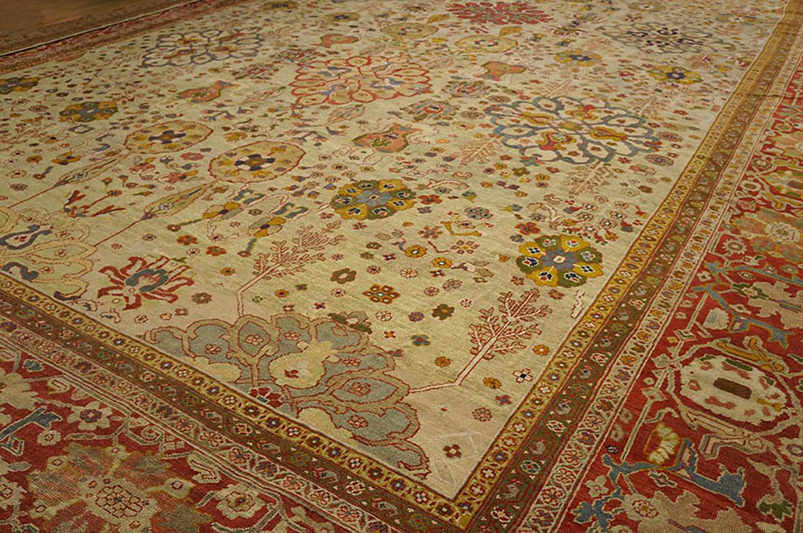 19th Century Persian Ziegler Sultanabad Persian Carpet 
( 17' x 23' 6