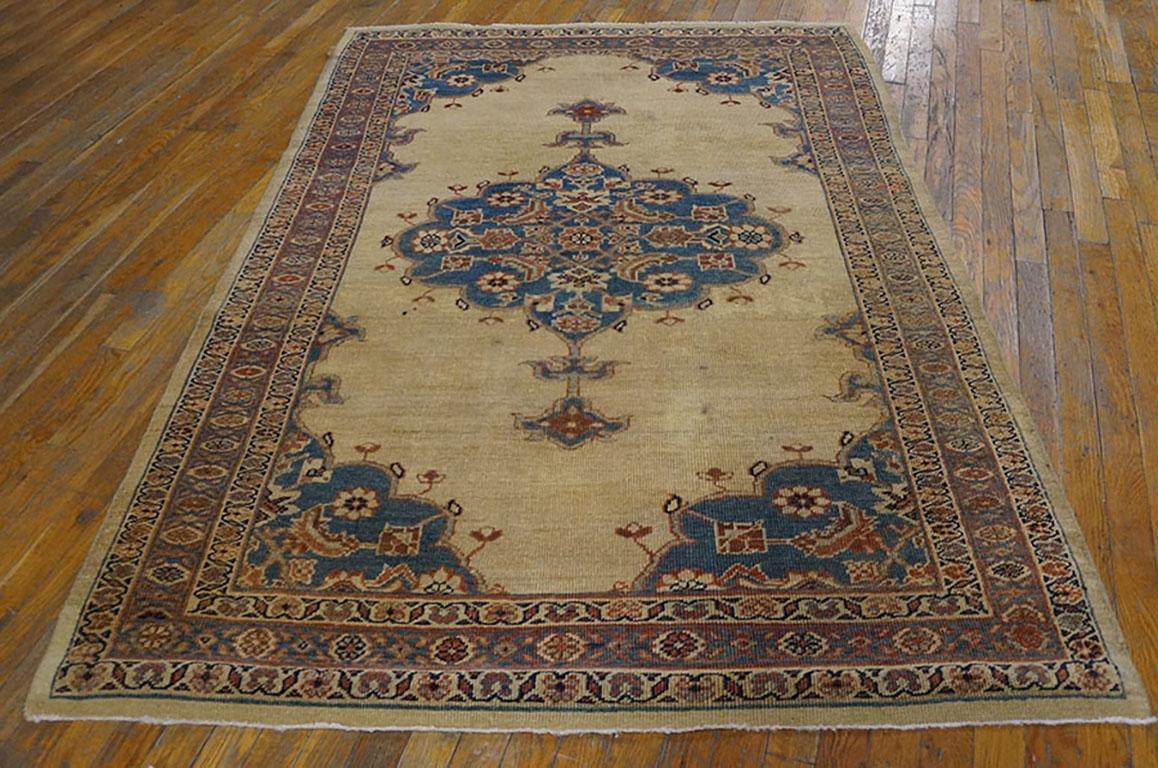 Antique Sultanabad Persian rug, size: 4'6