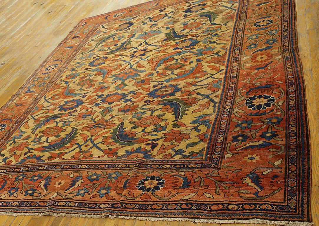 Late 19th Century Antique Sultanabad Persian Rug For Sale