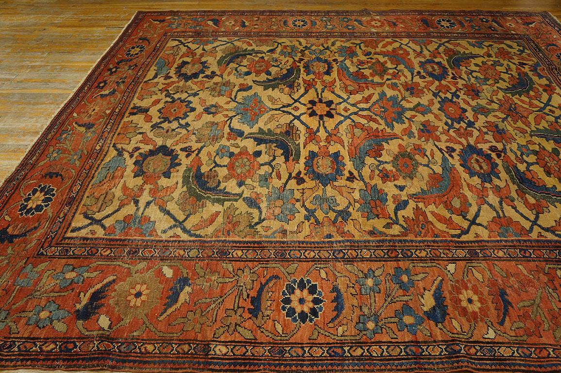 Wool Antique Sultanabad Persian Rug For Sale
