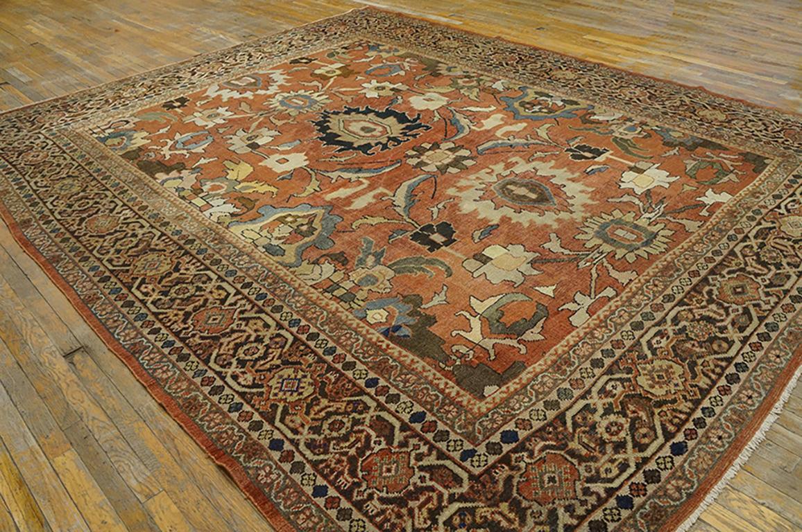 Noué à la main Ancien tapis persan de Sultanabad 9' 4