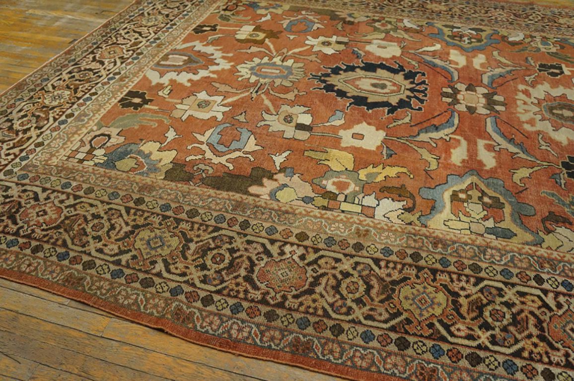 Début du 20ème siècle Ancien tapis persan de Sultanabad 9' 4