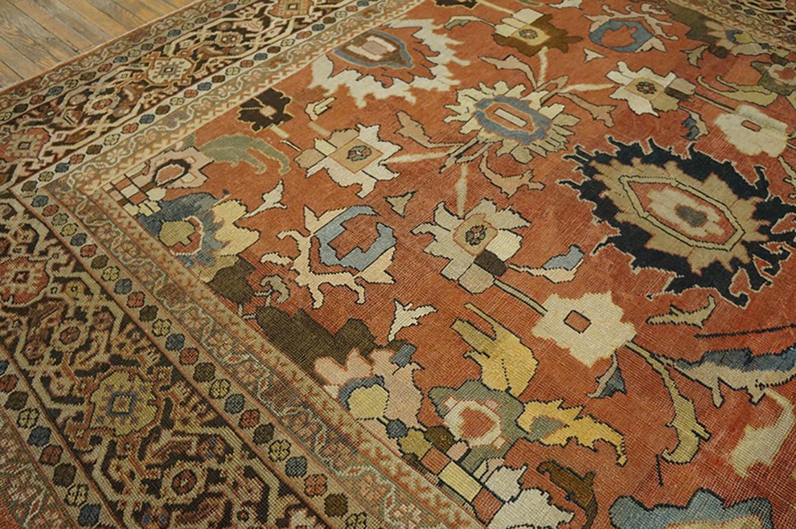 Laine Ancien tapis persan de Sultanabad 9' 4