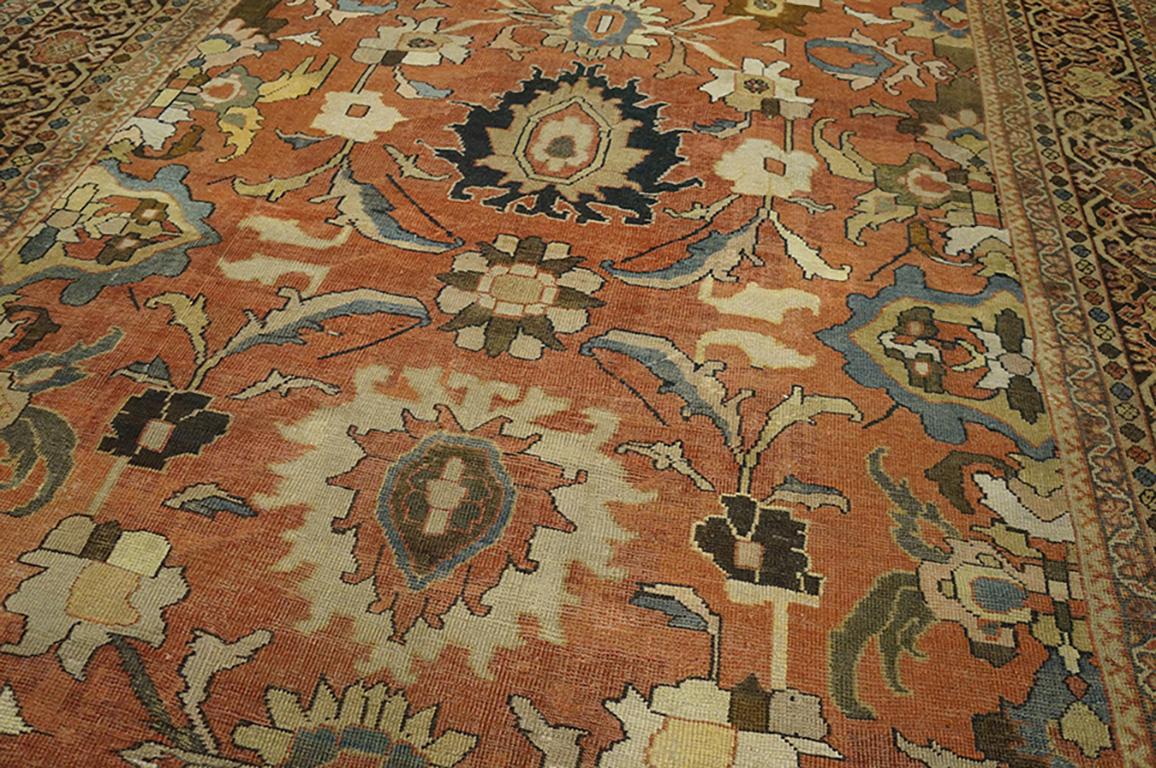 Ancien tapis persan de Sultanabad 9' 4