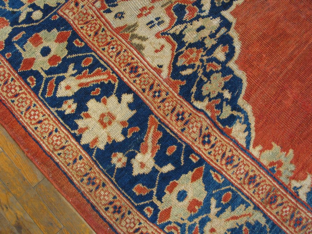 Hand-Knotted 19th Century Sultanabad Persian Carpet ( 9'6