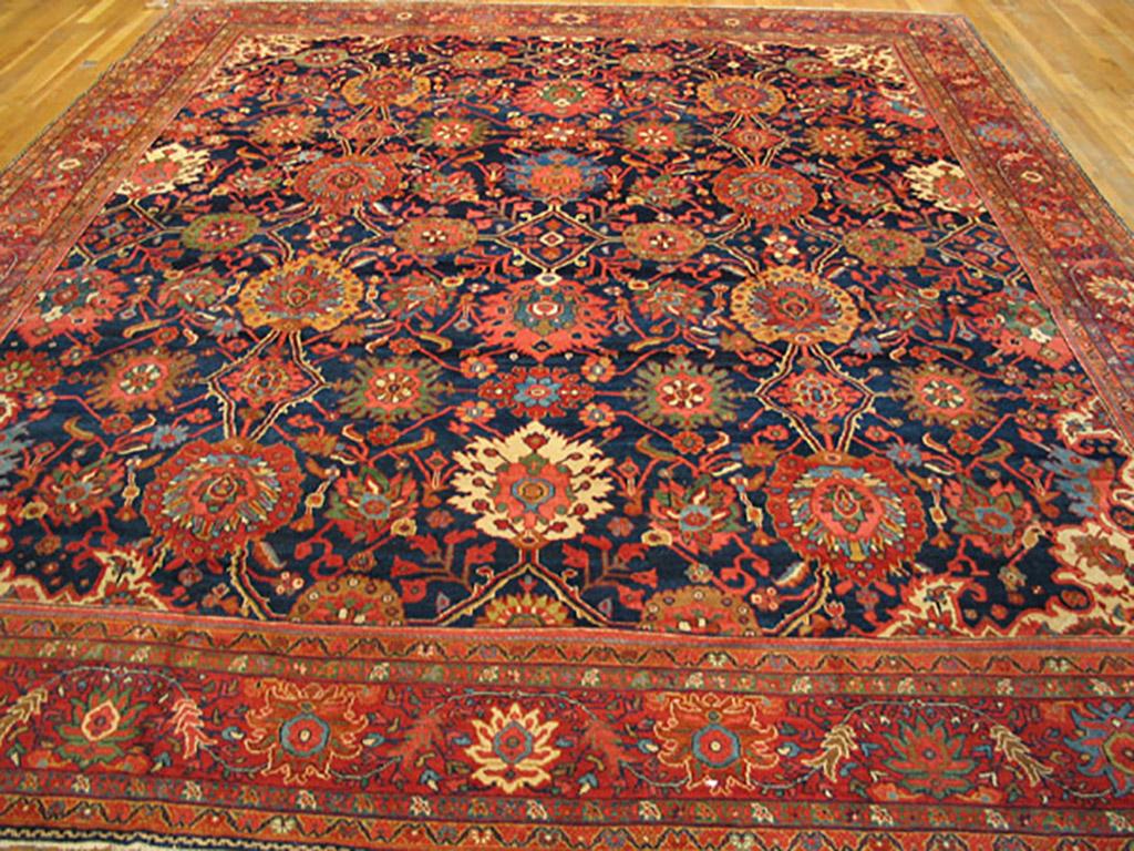 Persischer Ziegler Sultanabad-Teppich des 19. Jahrhunderts ( 11'6