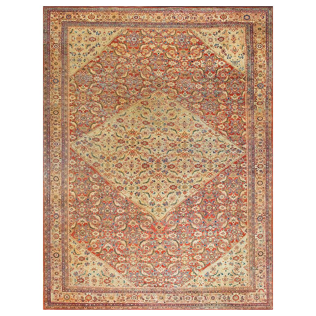 Tapis persan Sultanabad de la fin du 19ème siècle ( 10' x 13'6" - 305 x 412 )