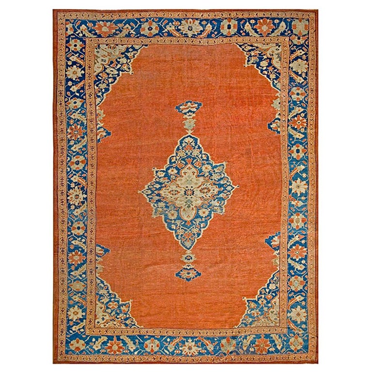 Antique Sultanabad Persian Rug For Sale at 1stDibs
