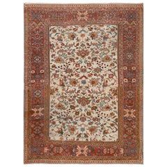 Antique Sultanabad Persian Rug. Size: 8 ft 2 in x 10 ft 6 in (2.49 m x 3.2 m)