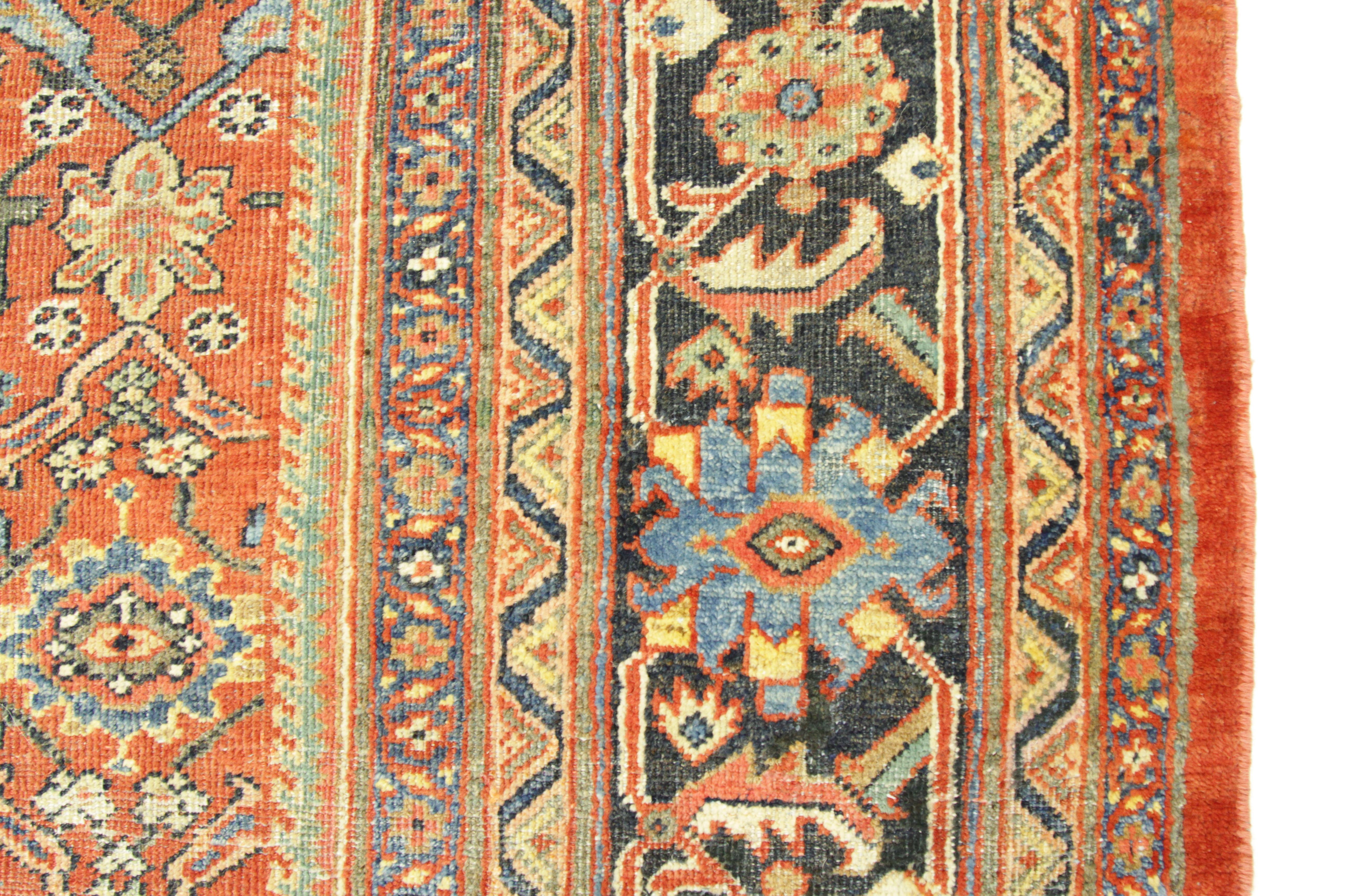 Mid-20th Century Antique Sultanabad Persian Rug with Bold Tribal Patterns, circa 1930s  For Sale