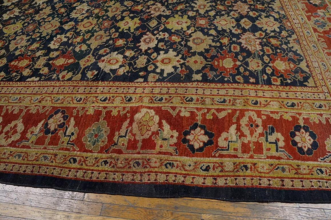 Wool 19th Century Persian Sultanabad Carpet ( 10'3