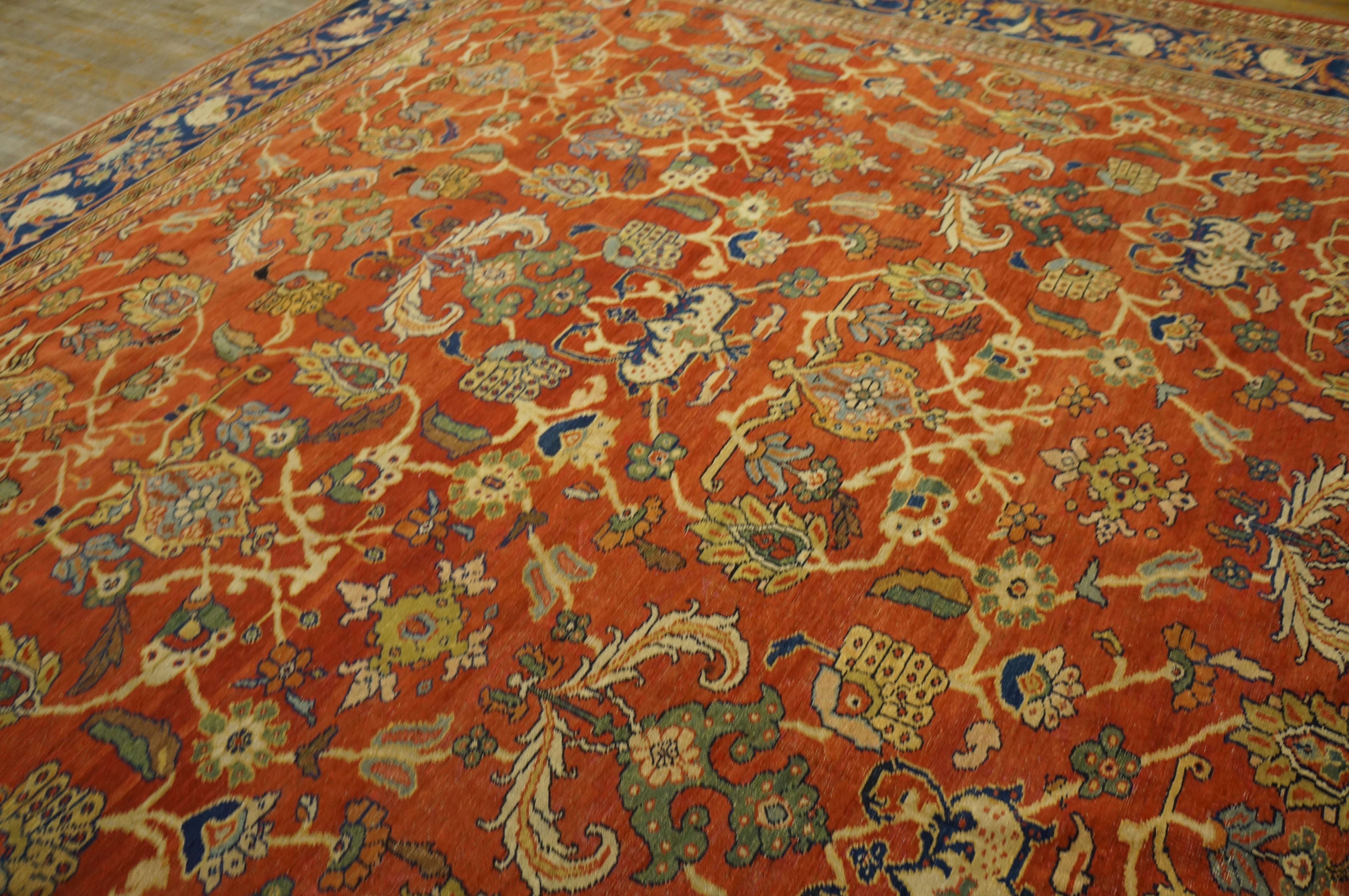 Early 20th Century Persian Sultanabad Carpet ( 11' 6'' x 12' - 350 x 365 ) For Sale 1